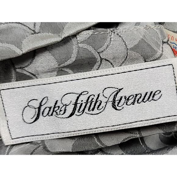 Saks‎ 5th Ave Vintage Adelel Simpson Gray Long Sleeve Zip Back Dress  Size 10 - Picture 8 of 16